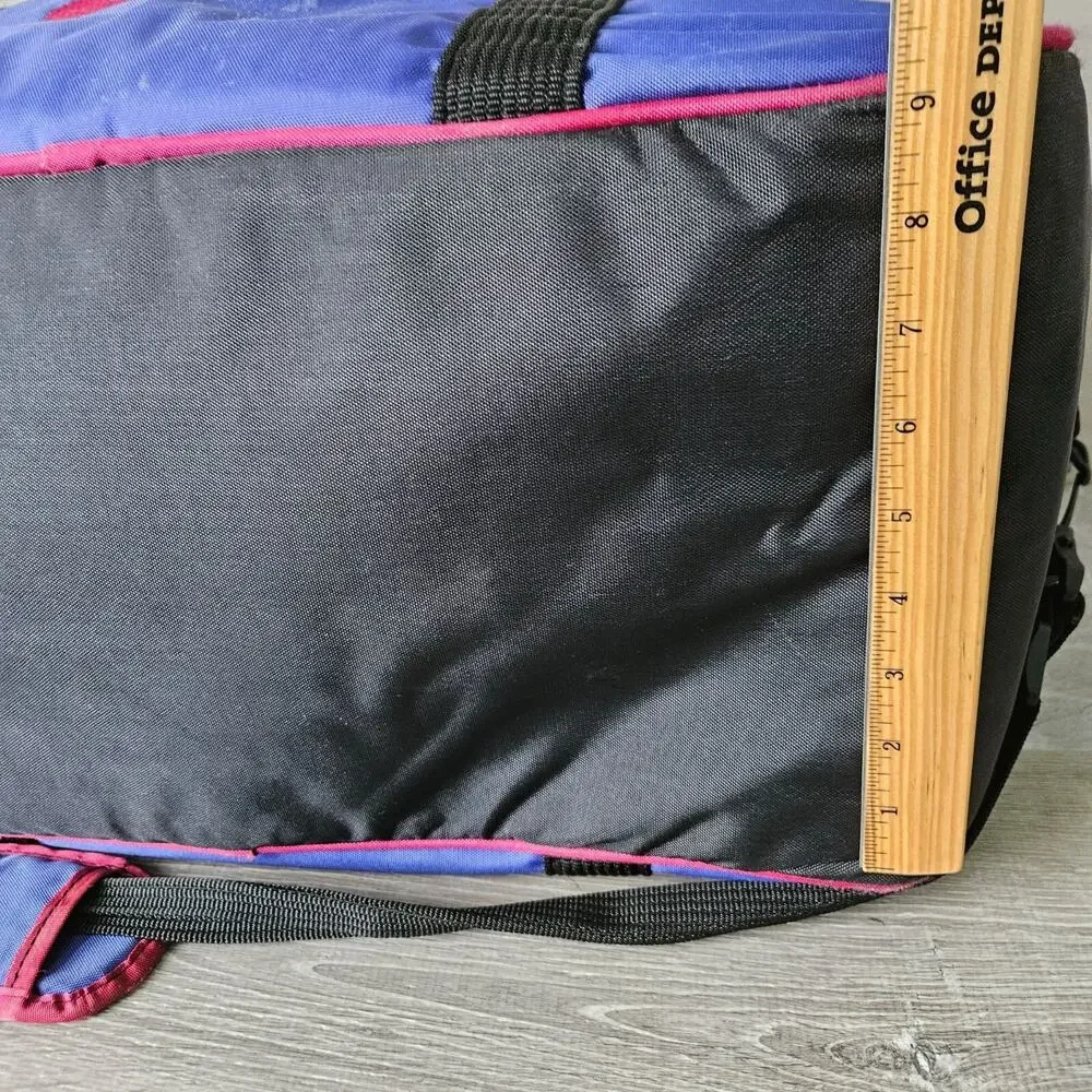 Nike Duffle‎ Gym Bag Retro Vintage 90s Y2K Colorful Purple Pink Strap Zip